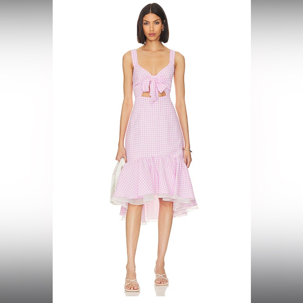 NWT, BCBGeneration, Tie Front Dress in Phalaenopsis Lavender Combo, XS